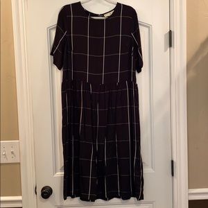 Black plaid Summer Dress